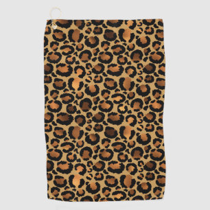 Serviette De Golf Élégant endroit de léopard Brown glam animal sa