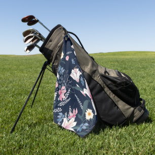 Serviette De Golf Élégant floral aquarelle déco coup d'oeil