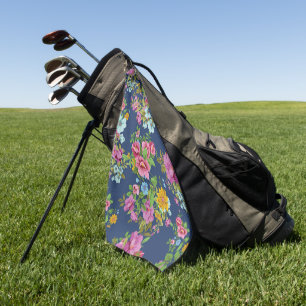 Serviette De Golf Élégant floral aquarelle déco coup d'oeil
