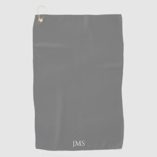 Serviette De Golf Élégant monogramme gris