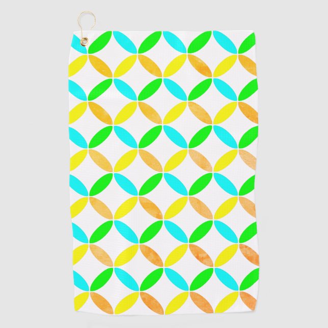 Serviette De Golf Ellipse Motif Art Abstrait (Devant)