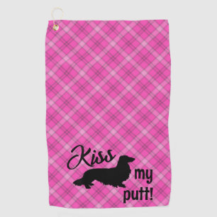 Serviette De Golf Embrasse Mon Putt Plaid Wiener Dog Cheeky Golf Ser