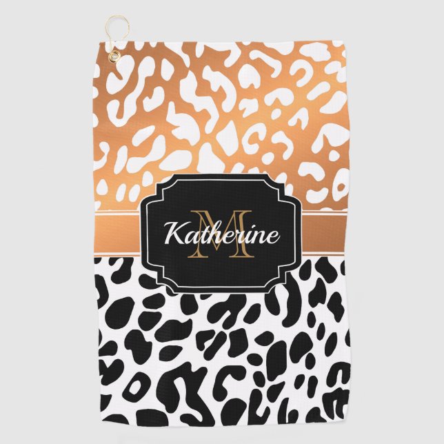 Serviette De Golf Empreinte de léopard (Devant)