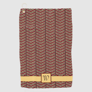 Serviette De Golf Empreinte de léopard Chevron Golf Towel