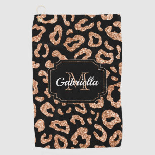 Serviette De Golf Empreinte de léopard de parties scintillantes