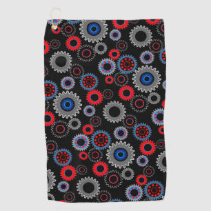 Serviette De Golf Engrenages Colorés