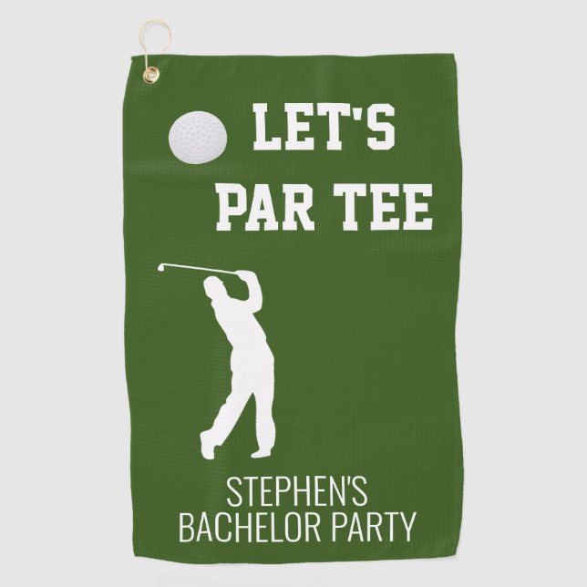 Serviette De Golf Enterrement de vie de garçon Faisons la Fête Voyag (Devant)