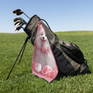 Serviette De Golf Esquimau américain avec Rose - Saint Valentin