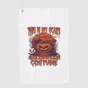 Serviette De Golf Est Costume Halloween Effrayant Citrouille Araigné