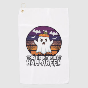 Serviette De Golf Est Premier Fantôme de Halloween Citrouille Chapea