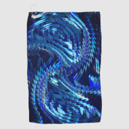 Serviette De Golf étoile bleue ondulée avec zag zig