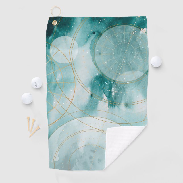 Serviette De Golf Étoiles de diplômes magiques II (En situation)