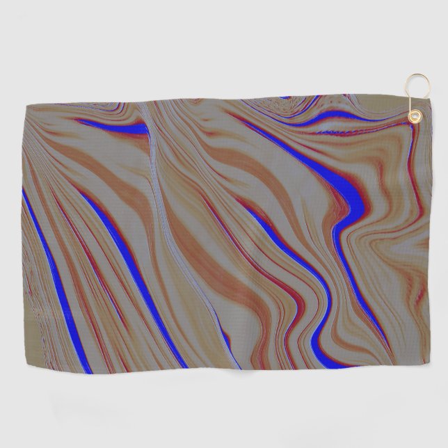 Serviette De Golf Étroits ondulations bleues entre les couches de ci (Horizontal)