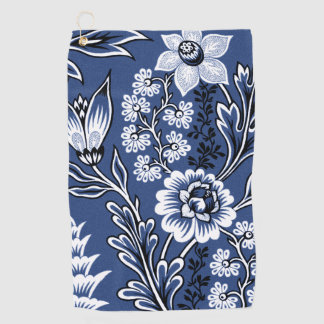 Serviette De Golf Fantastic Flowers (Blue) Fine Art