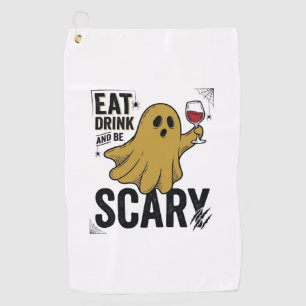Serviette De Golf Fantôme d'Halloween Manger Boire Et Être Effrayant