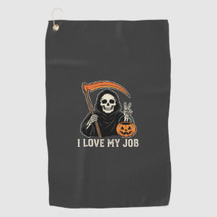 Serviette De Golf Faucheur J'aime Mon Travail Design Halloween