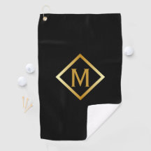 Faux Monogramme Or – Noir & Or