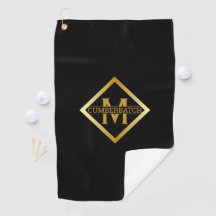 Faux Monogramme Or – Noir & Or