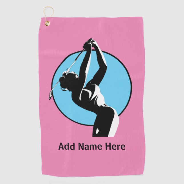 Serviette de golf féminine personnalisée (Devant)