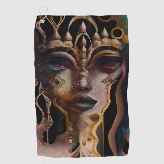 Serviette De Golf Femme égyptienne ancienne Abstraite (Devant)