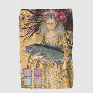 Serviette De Golf Femme Poissons Vintage Classique Gothique