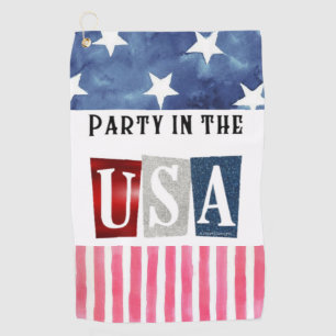 Serviette De Golf Fête aux Etats-Unis