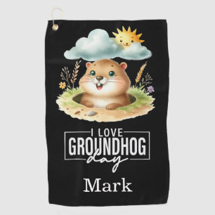 Serviette De Golf Fête de la marmotte Célébrons le Punxsutawney