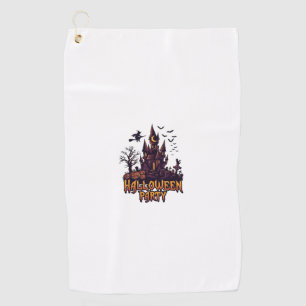 Serviette De Golf Fête d'Halloween Château Hanté Citrouilles Chauves