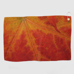 Serviette De Golf Feuille d'érable rouge Abstraite Automne Photograp