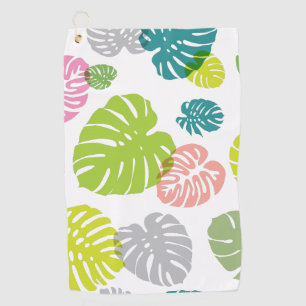 Serviette De Golf Feuilles tropicales multicolores