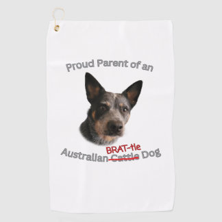 Serviette De Golf Fier parent de la grève australienne du chien de c