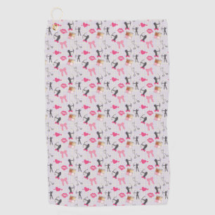 Serviette De Golf Filles Tir à l'arc - Coeurs de filles et maquillag