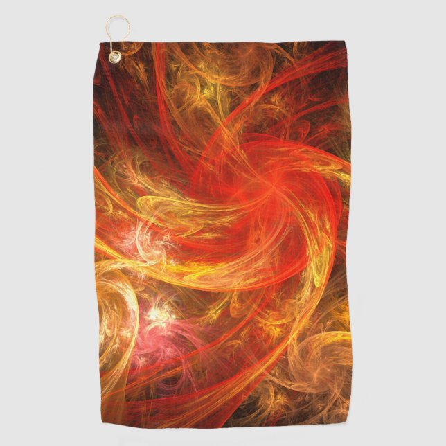 Serviette De Golf Firestorm Nova Art Abstrait (Devant)