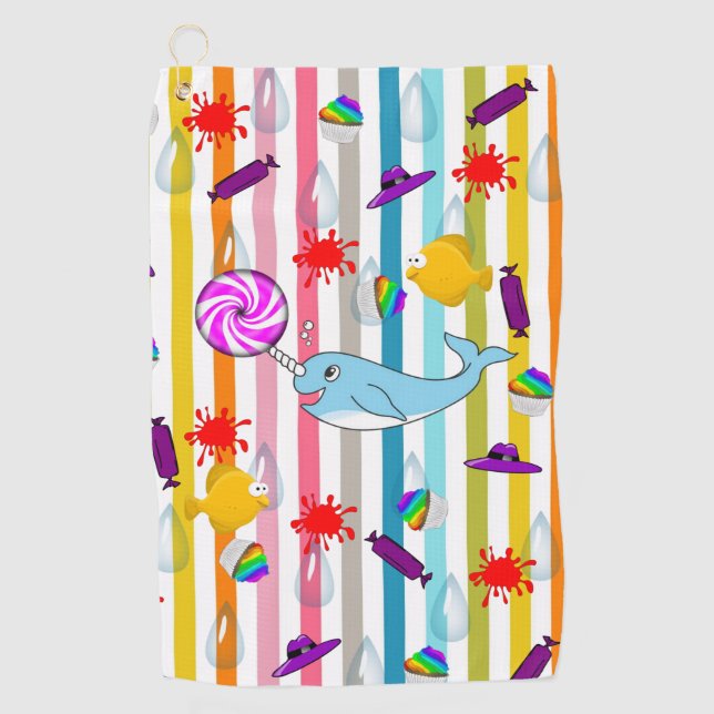 Serviette De Golf Fish Narwhal Golf Towne (Devant)
