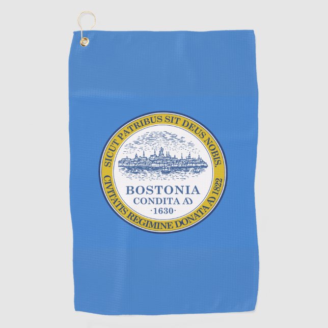 Serviette De Golf Flag of Boston, Massachusetts  (Devant)