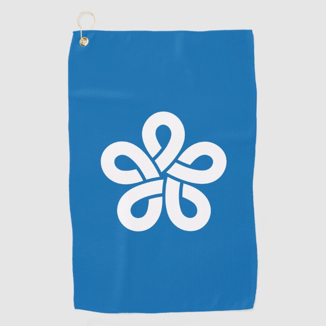 Serviette De Golf Flag of Fukuoka Prefecture, Japan (Devant)