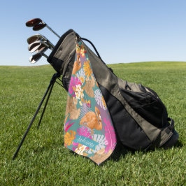 Serviette De Golf Flamant rose Garden Turquoise