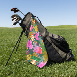 Serviette De Golf Flamant rose Garden Vert foncé