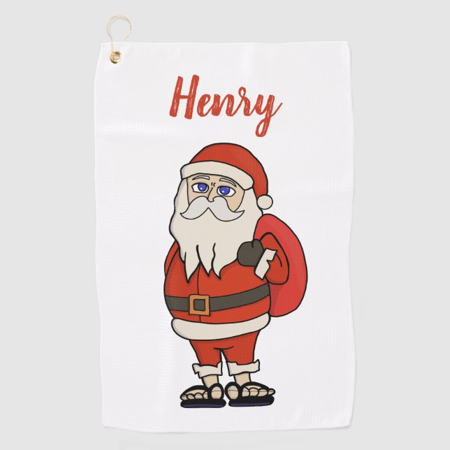 Serviette De Golf Flèches de Noël du Père Noël sur mesure (Devant)