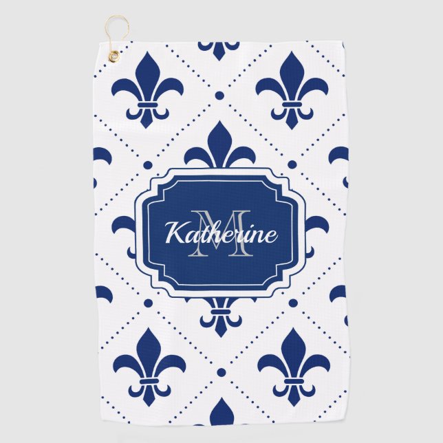 Serviette De Golf Fleur de lis Motif (Devant)