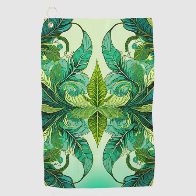 Serviette De Golf Fleur Tropicale Décorative (Devant)