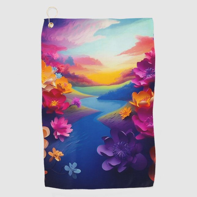 Serviette De Golf Fleurs Ai (Devant)
