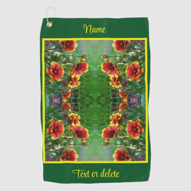 Serviette De Golf Fleurs de couverture - Fleurs - Aquarelle Personna (Devant)