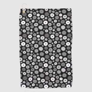 Serviette De Golf Fleurs monochromes à motif répétitif