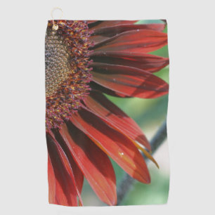 Serviette De Golf Floral de tournesol orange 