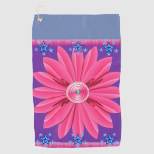 Serviette de golf florale