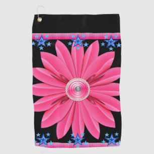 Serviette de golf florale