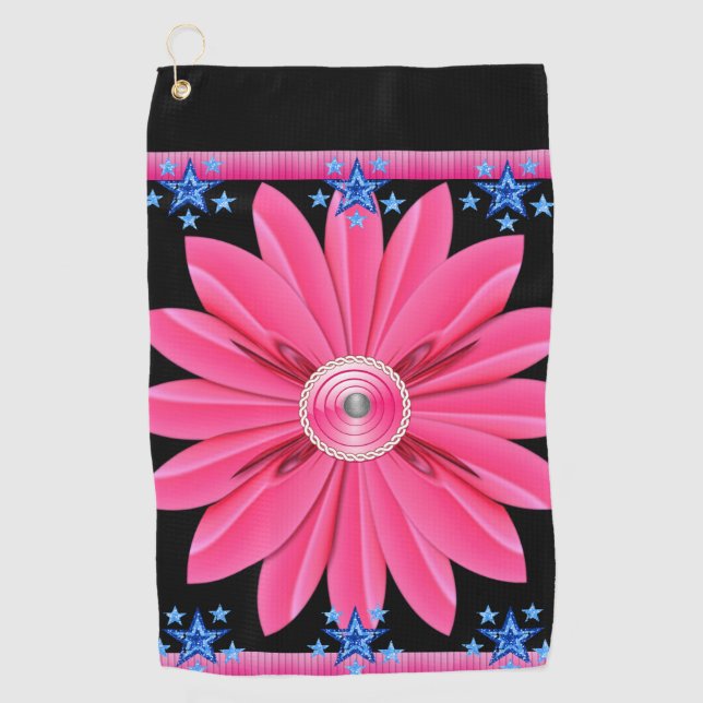 Serviette de golf florale (Devant)