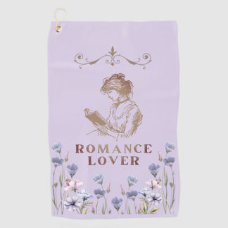 Serviette de golf florale lavande pour amoureux de