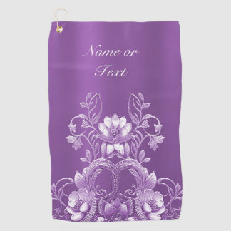 Serviette de golf florale violette